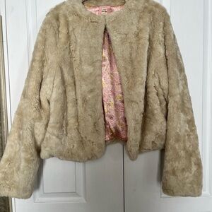 Old Navy Women's Plush Teddy Jacket in Tan